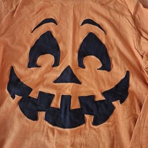 Gymboree Orange and Black Pumpkin Long Sleeve Tee Size 10 Euc Worn Once